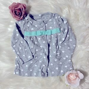 ✨Just One You By Carter’s 6 Months White Heart Snap Button Down Jacket✨